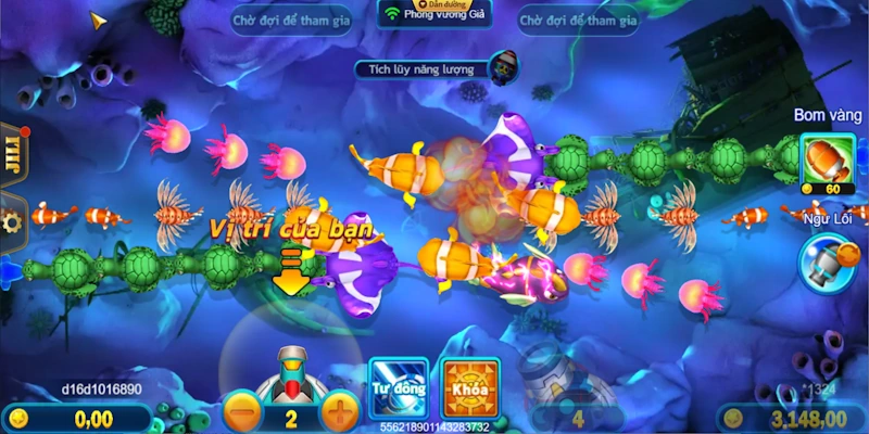 Nổ Cá Đến Rồi - Siêu Phẩm Game Đại Dương Hút Khách Tại QQ88 5 Học hỏi mẹo thu thưởng từ Bombing Fishing